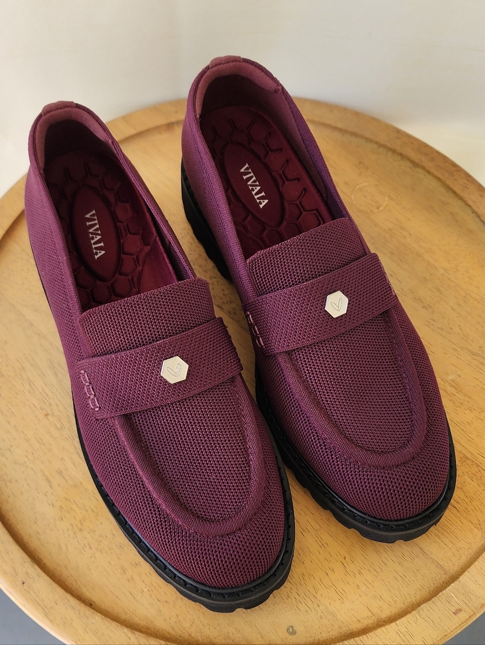 Vivaia Francesca Burgundy Casual Loafers Womens 10 - Picture 13 of 13